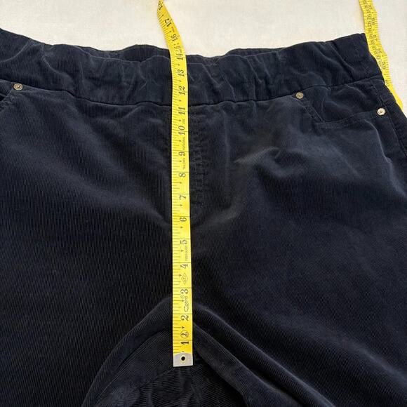 Coldwater Creek Pull On Shape Me Boot Cut Corduroy Pants Black Plus Size 20W - Picture 9 of 11